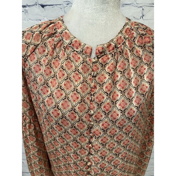 Peace N’ Love Sheer Balloon Long Sleeve Top Blouse S/M - Picture 3 of 8